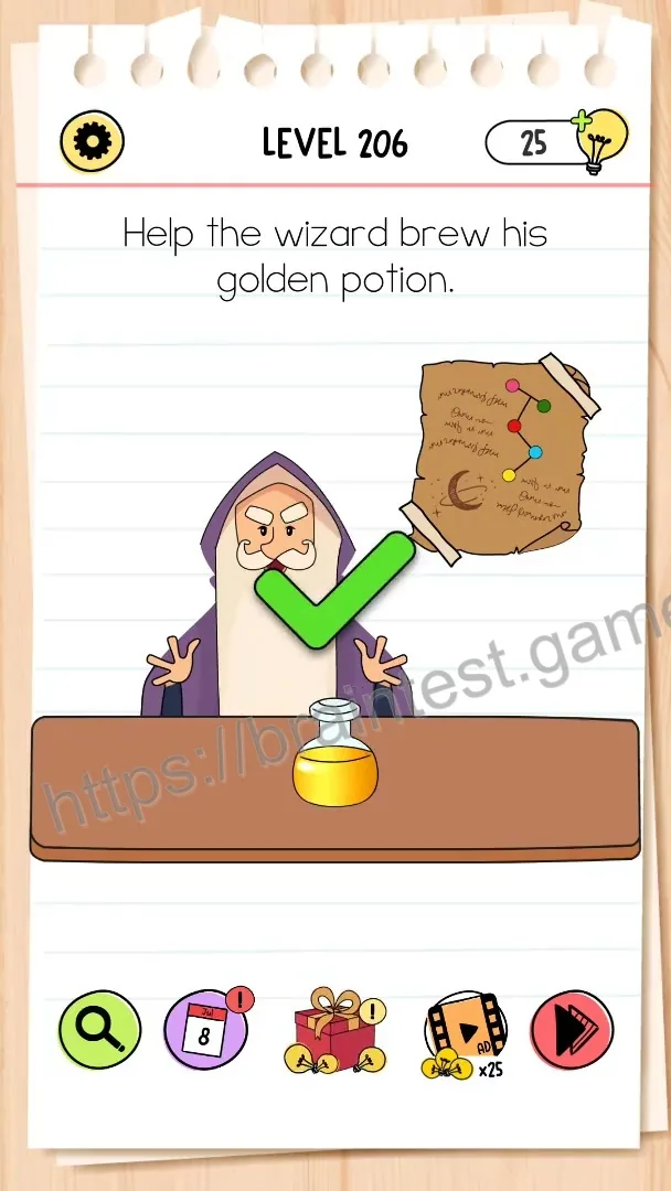 Brain Test Level 206 - Step 2