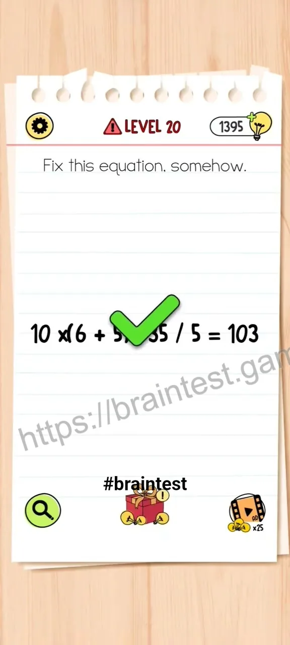 Brain Test Level 20 - Step 2