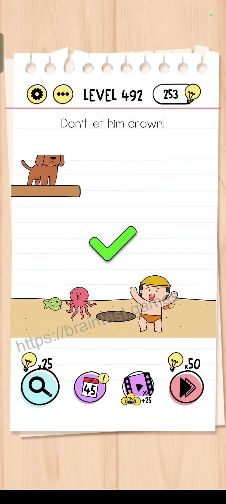 Brain Test Level 492 - Step 2