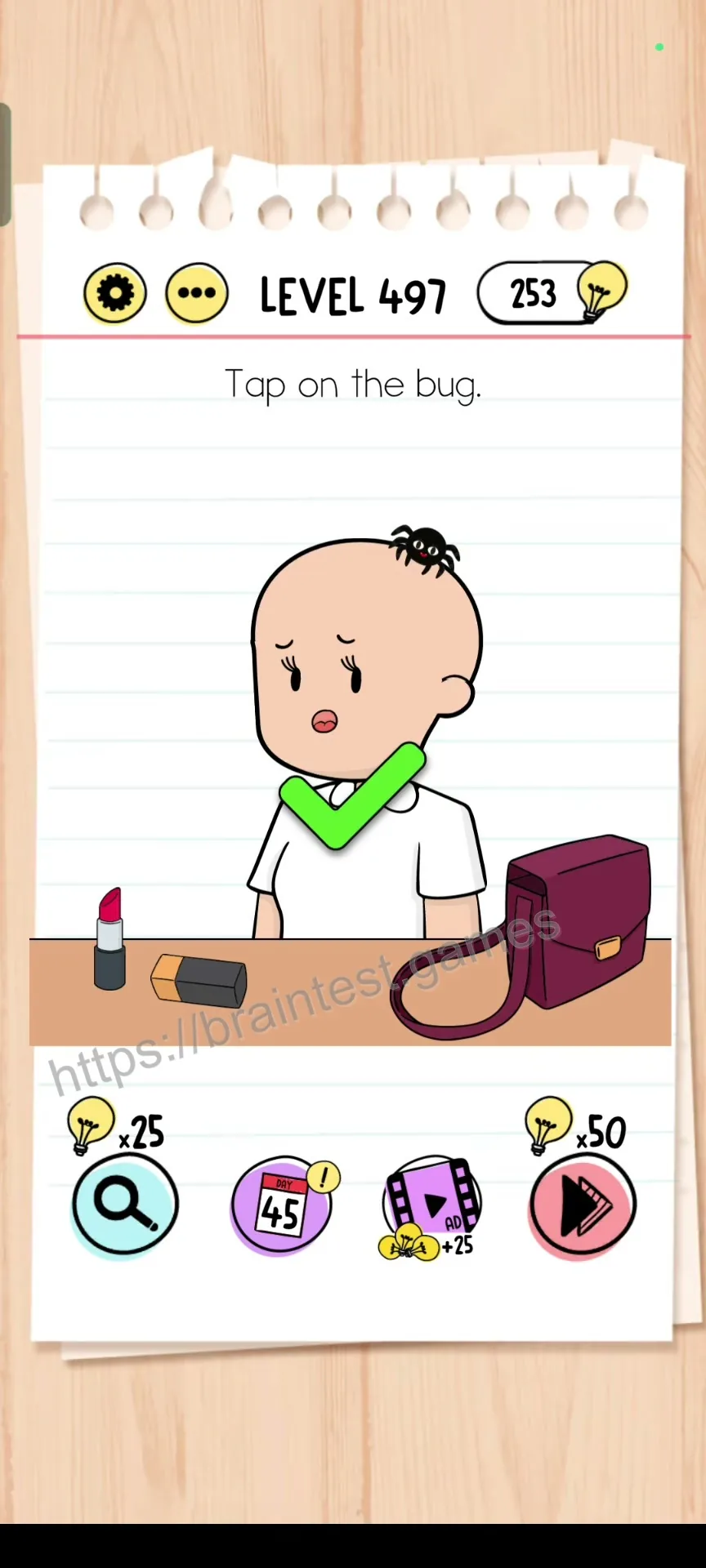 Brain Test Level 497 - Step 2