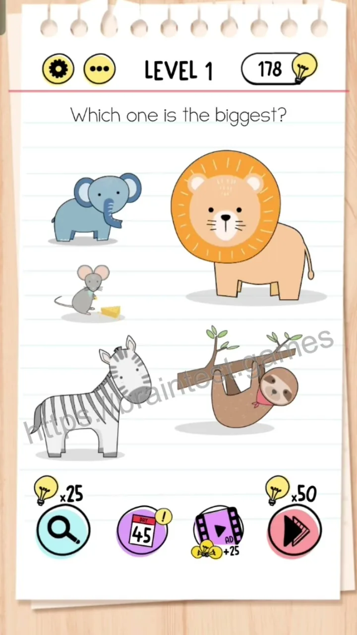 Brain Test Level 1 - Step 2