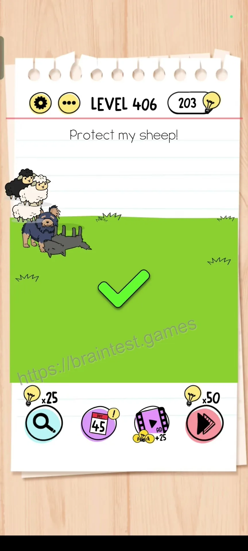 Brain Test Level 406 - Step 2