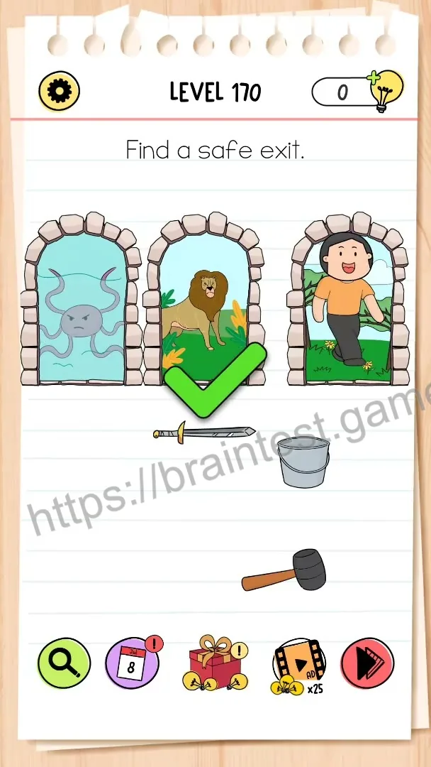 Brain Test Level 170 - Step 2