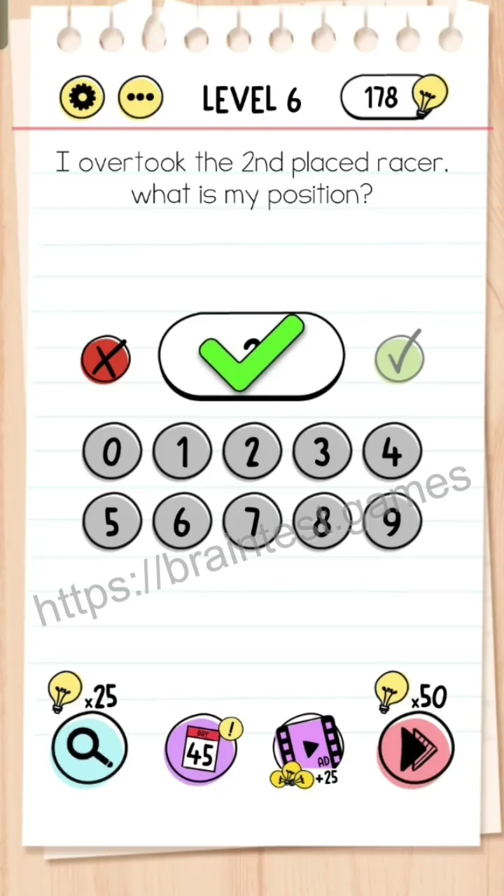 Brain Test Level 6