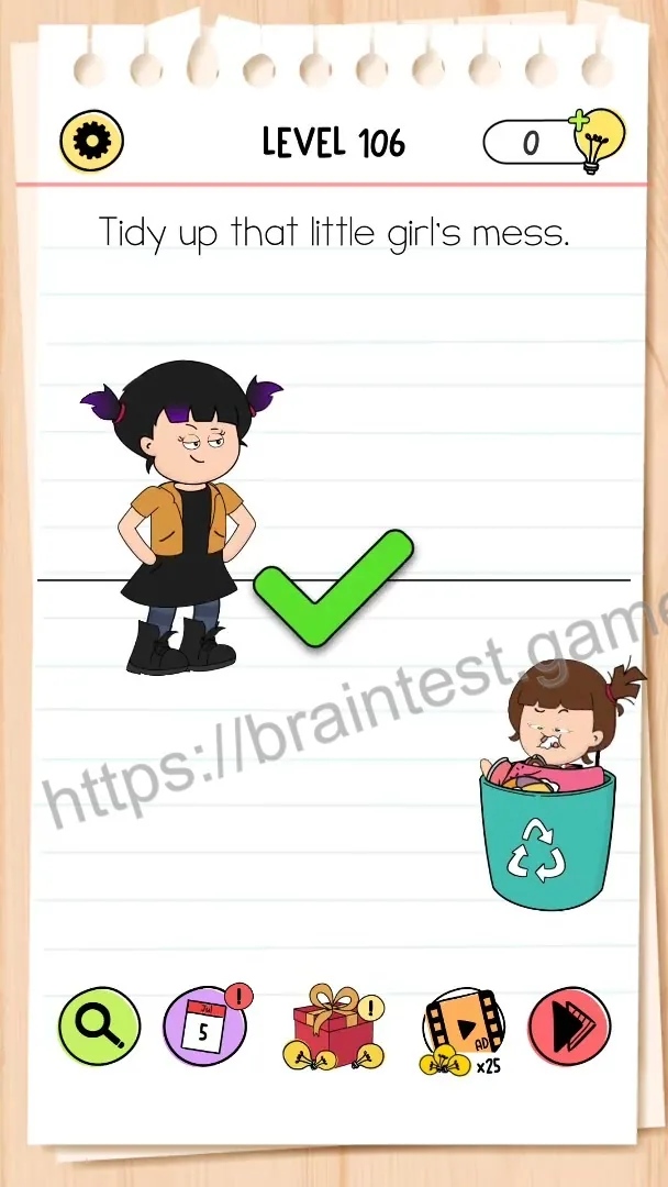 Brain Test Level 106 - Step 2