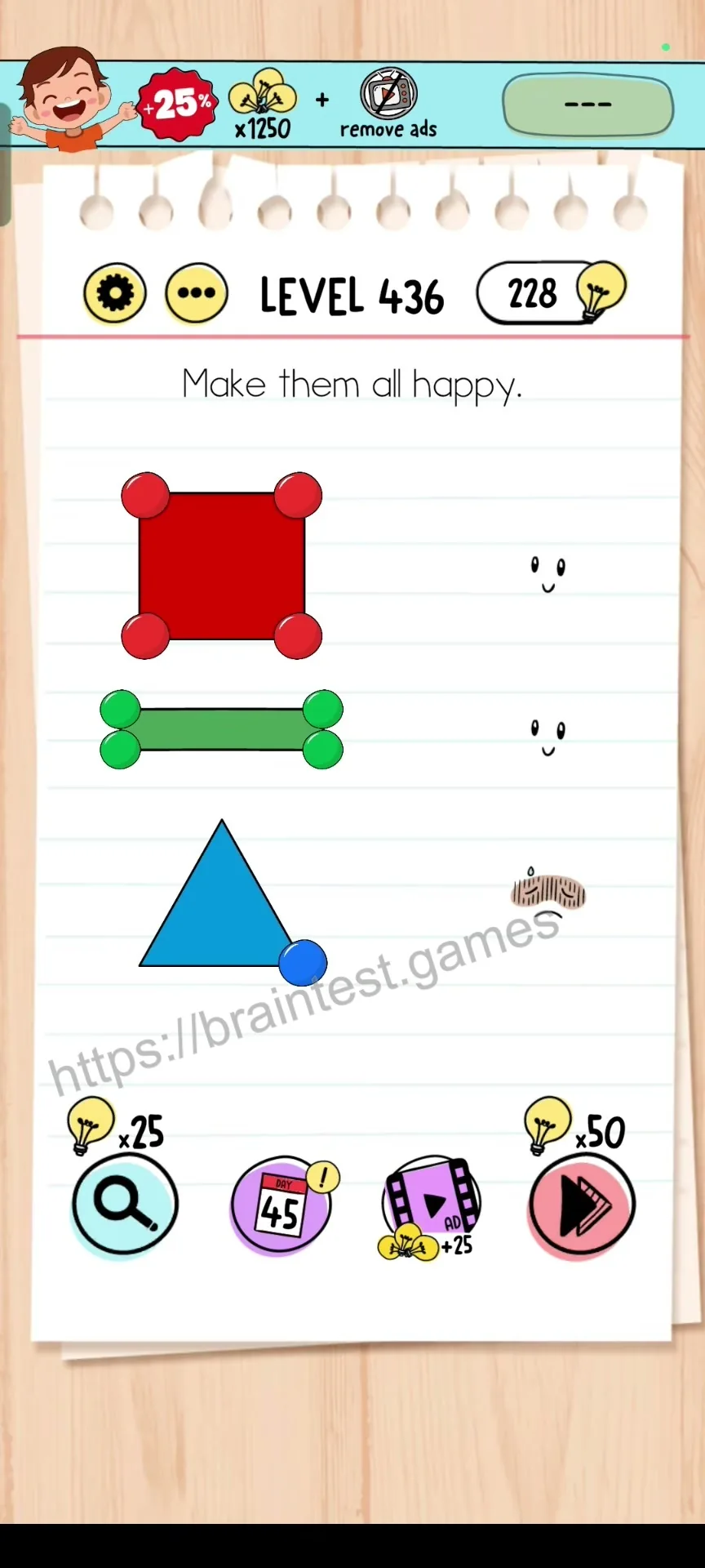Brain Test Level 436 - Step 1