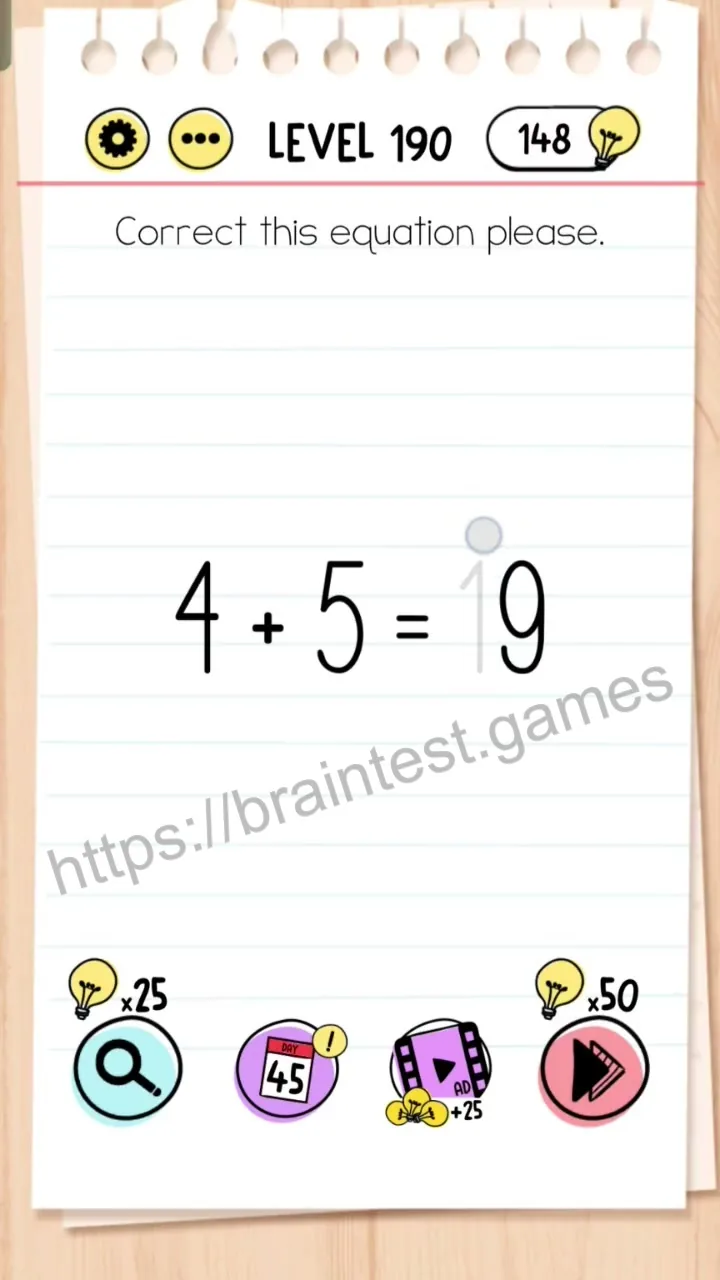 Brain Test Level 190 - Step 1