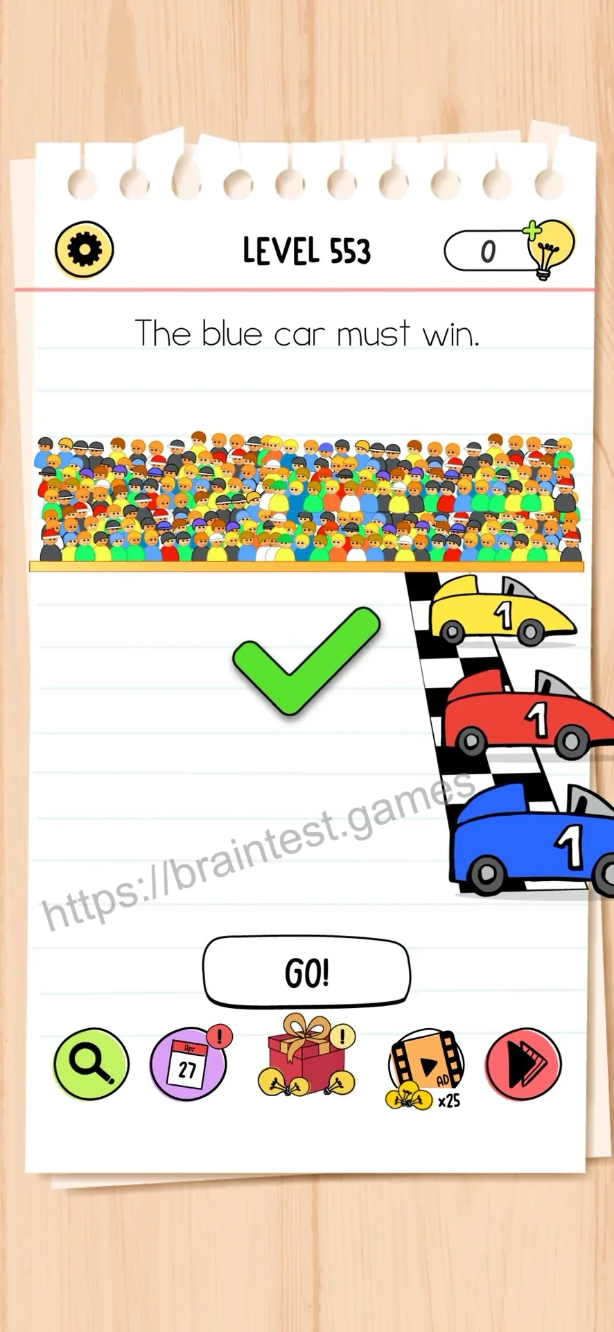 Brain Test Level 553 - Step 2