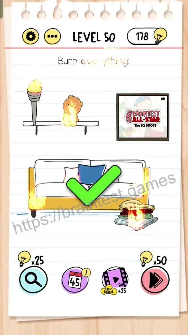 Brain Test Level 50 - Step 2