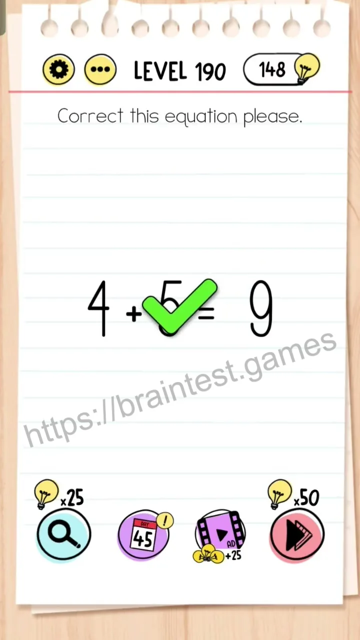 Brain Test Level 190 - Step 2