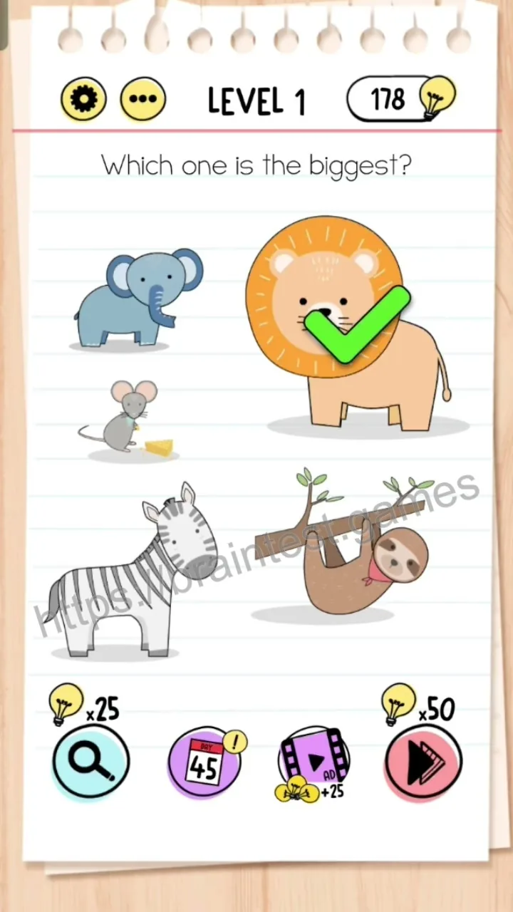 Brain Test Level 1