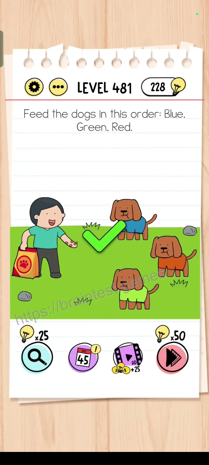 Brain Test Level 481 - Step 2