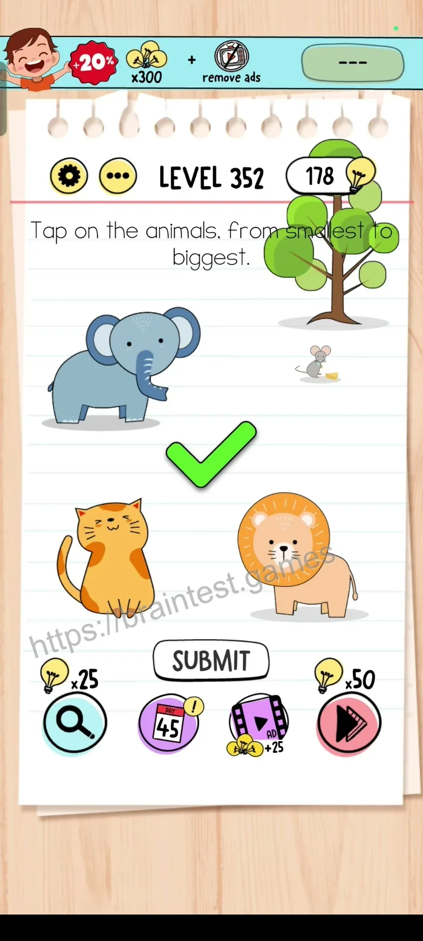 Brain Test Level 352 - Step 2