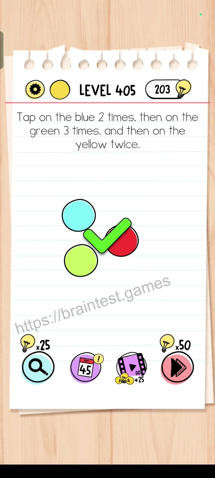 Brain Test Level 405 - Step 1