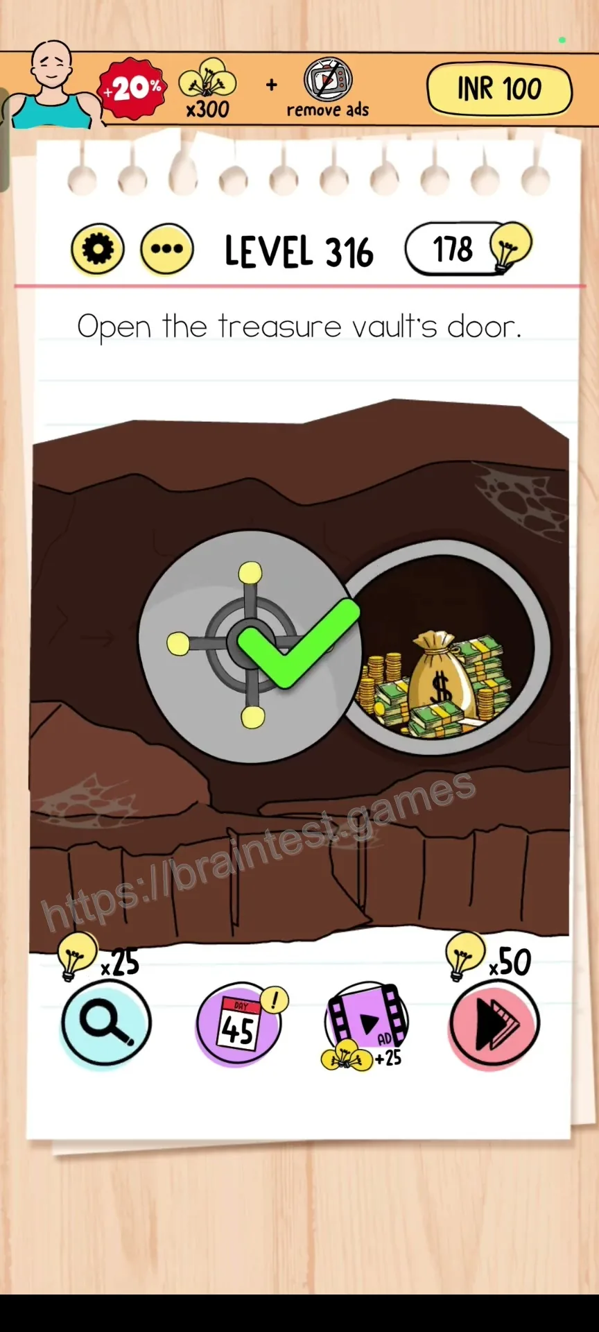 Brain Test Level 316 - Step 2