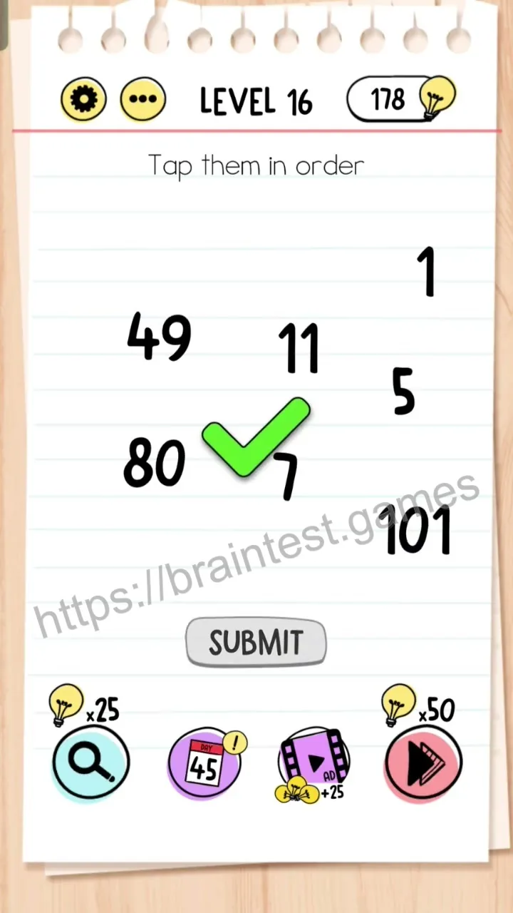 Brain Test Level 16 - Step 2