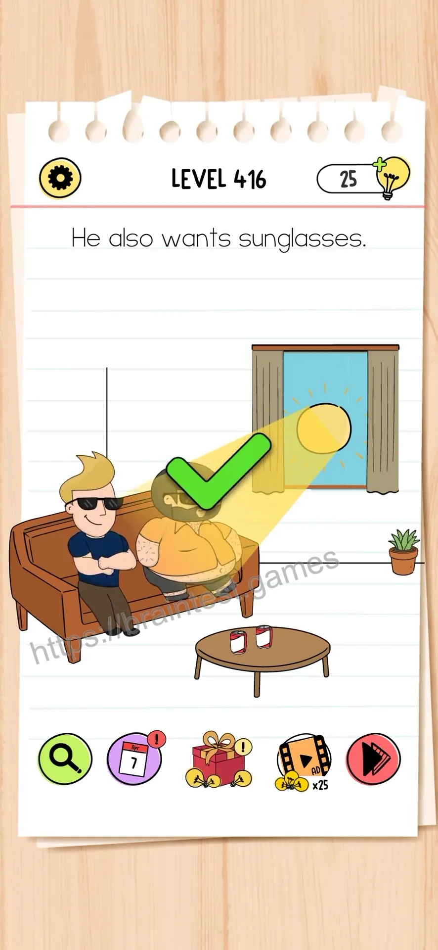 Brain Test Level 416 - Step 2
