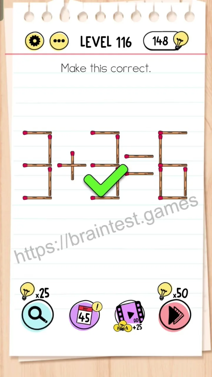 Brain Test Level 116 - Step 2