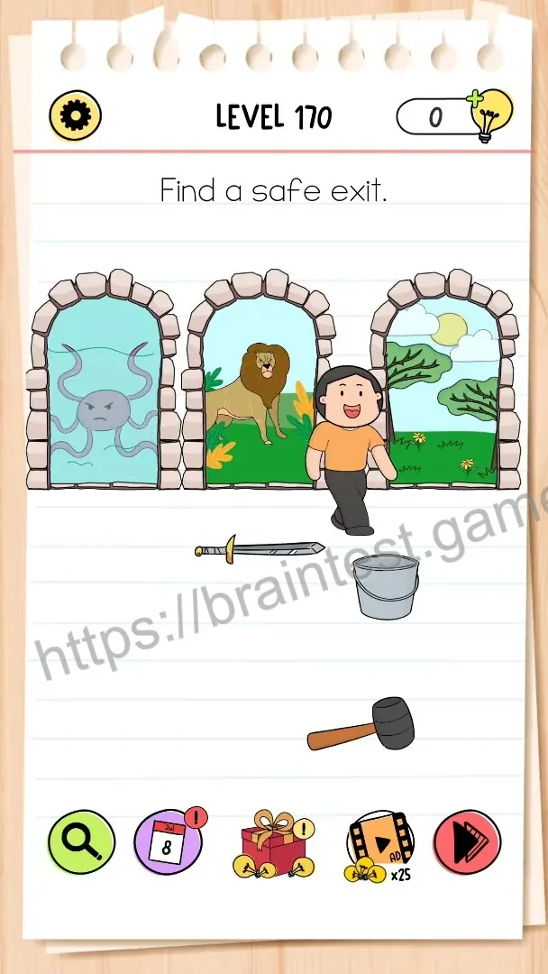 Brain Test Level 170 - Step 1