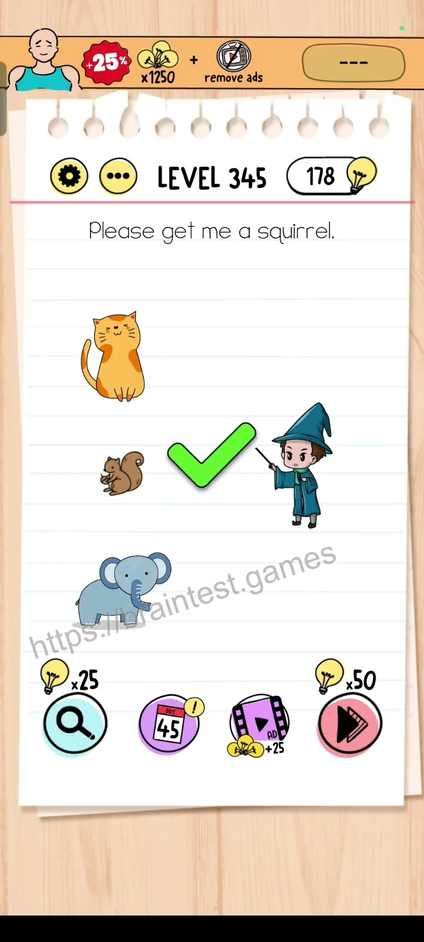 Brain Test Level 345 - Step 2