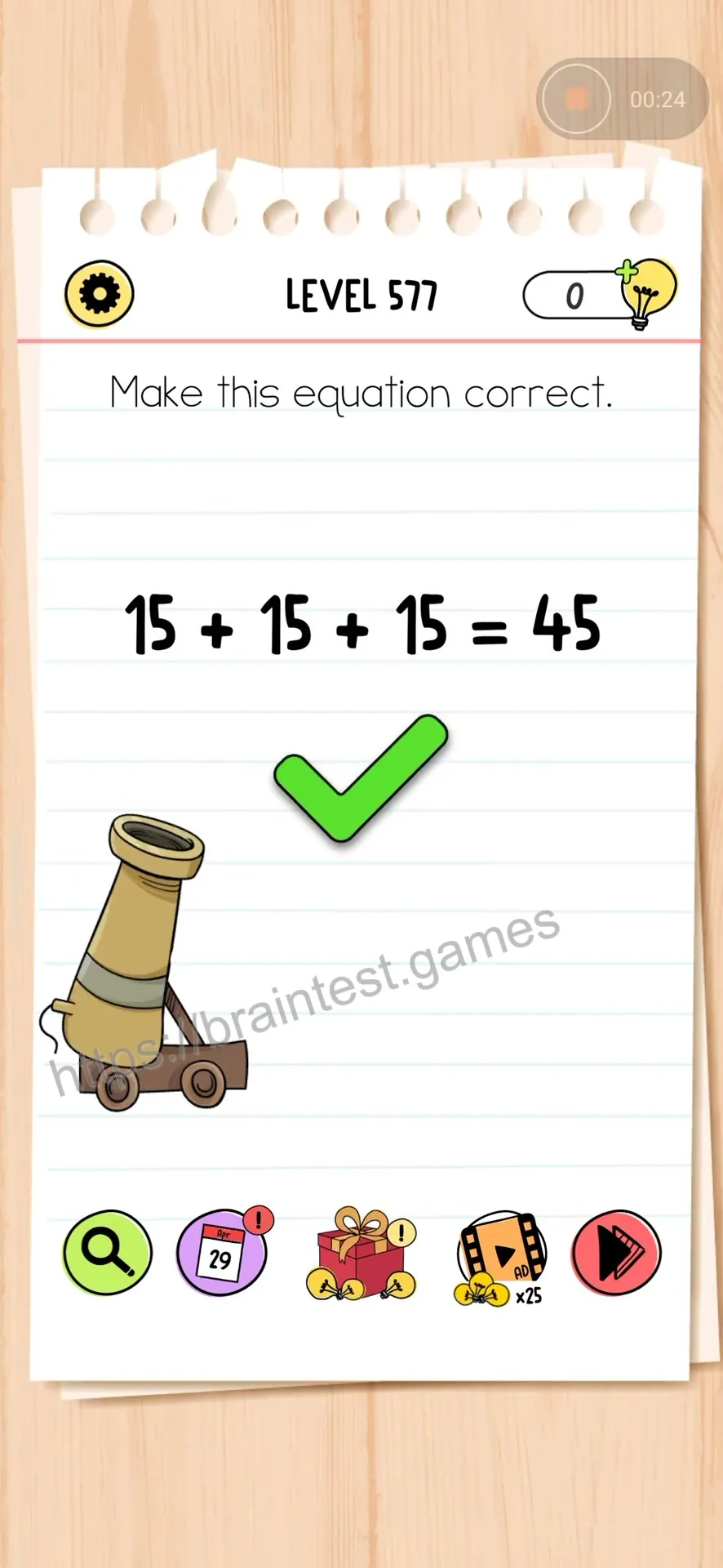 Brain Test Level 577 - Step 2