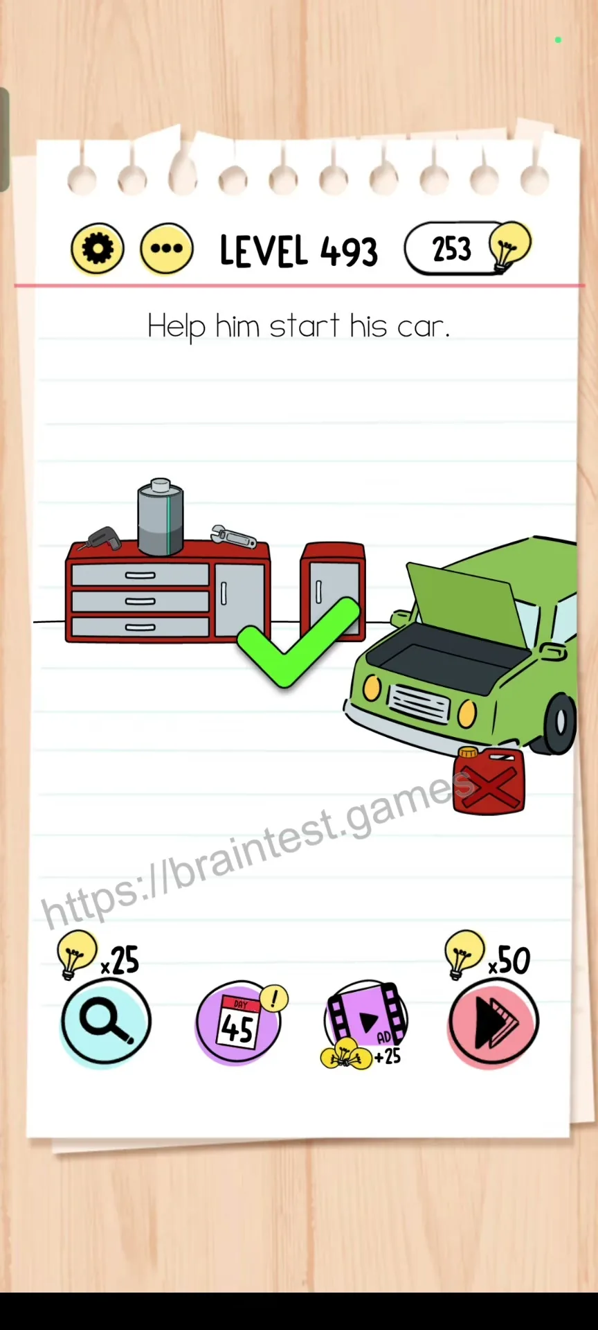 Brain Test Level 493 - Step 2