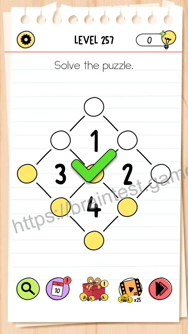 Brain Test Level 257 - Step 2