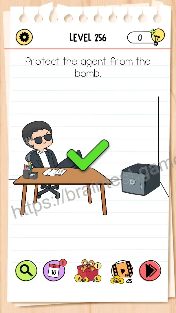 Brain Test Level 256 - Step 2
