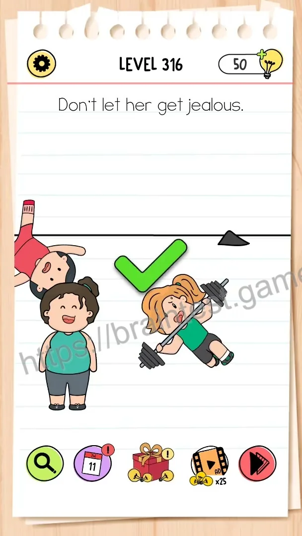 Brain Test Level 316 - Step 2