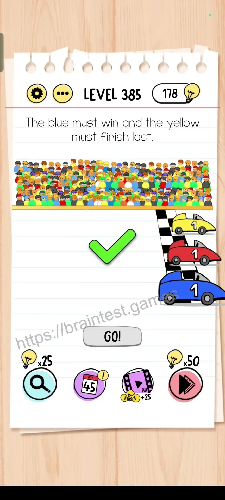 Brain Test Level 385 - Step 2