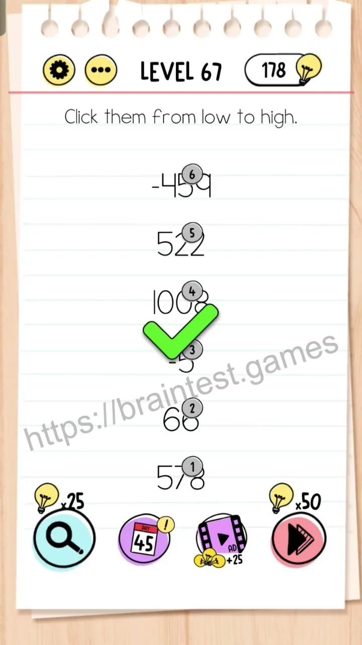 Brain Test Level 67 - Step 2