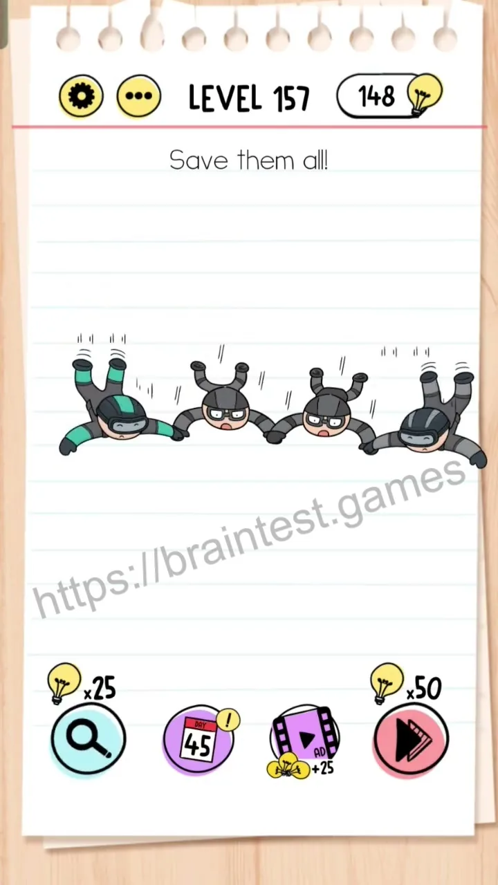 Brain Test Level 157 - Step 1