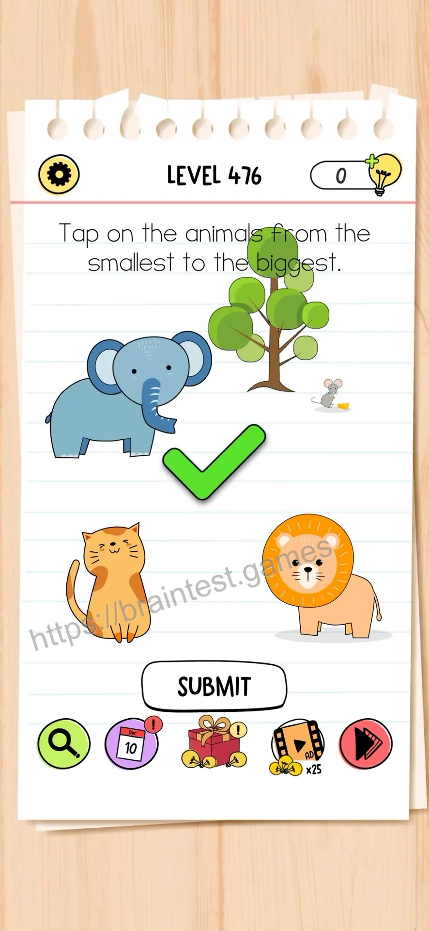 Brain Test Level 476 - Step 2