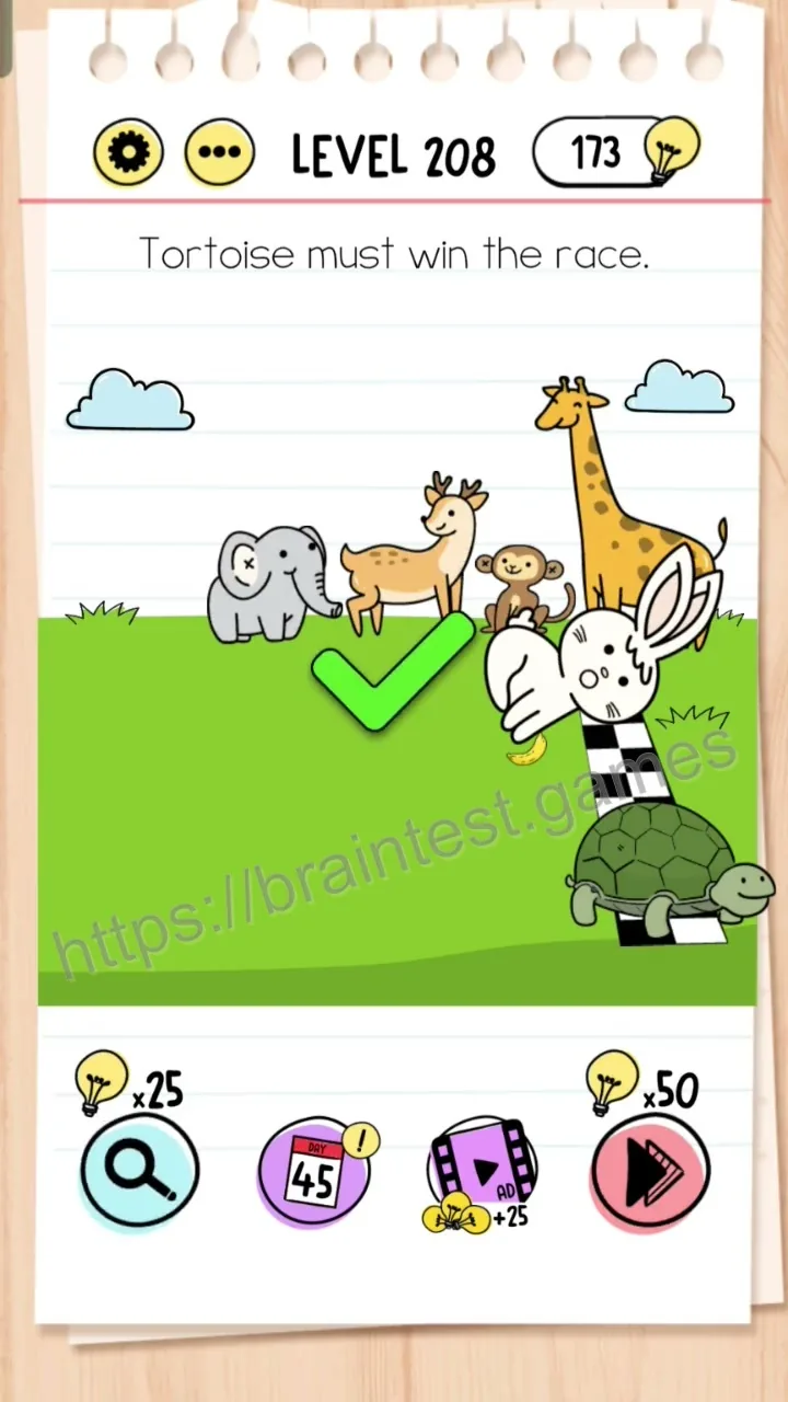 Brain Test Level 208 - Step 2