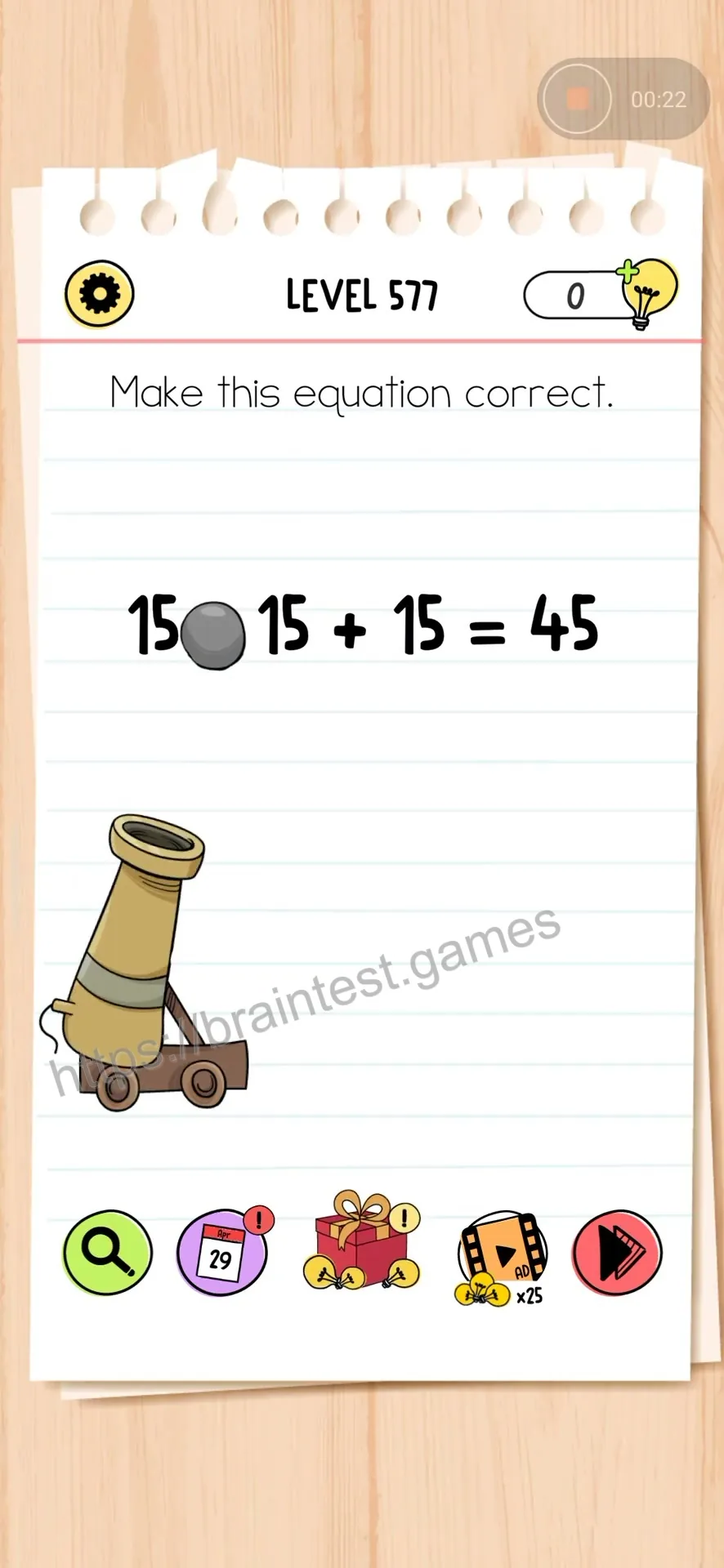 Brain Test Level 577 - Step 1