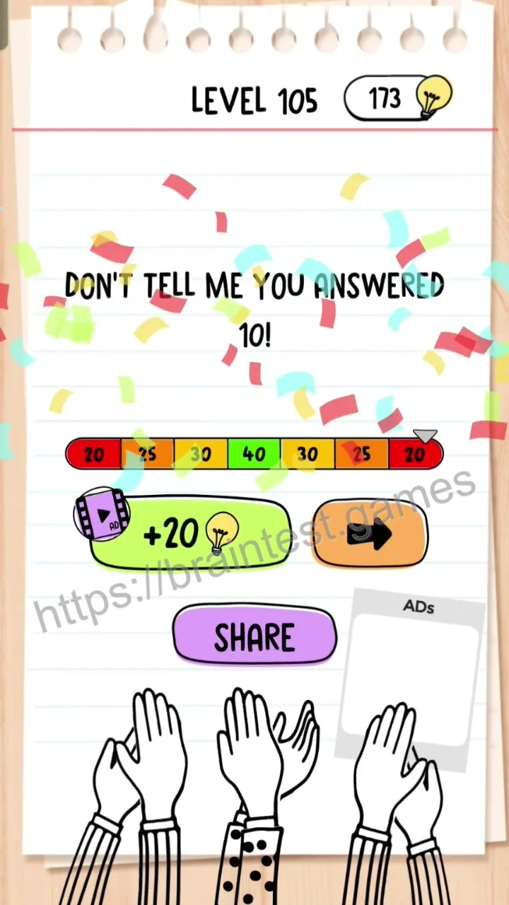 Brain Test Level 105 - Step 2