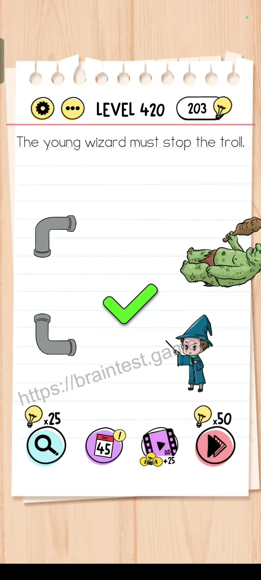 Brain Test Level 420 - Step 2