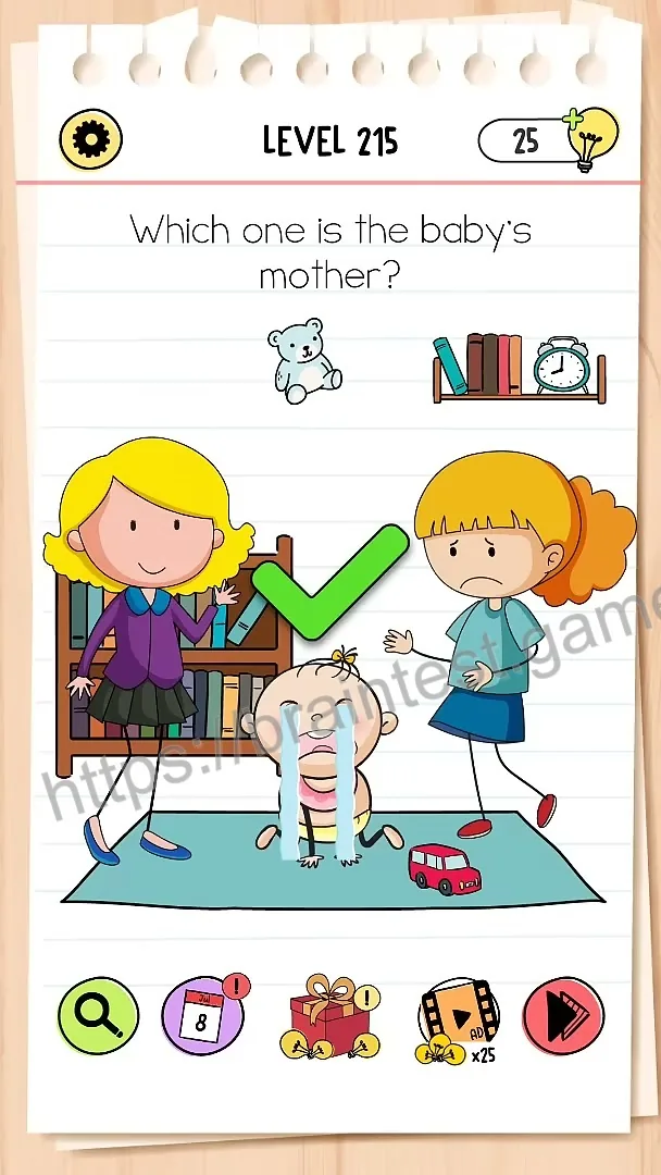Brain Test Level 215 - Step 2