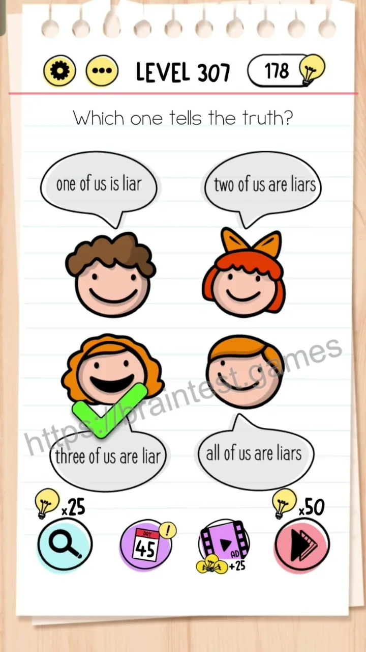 Brain Test Level 307 - Step 2