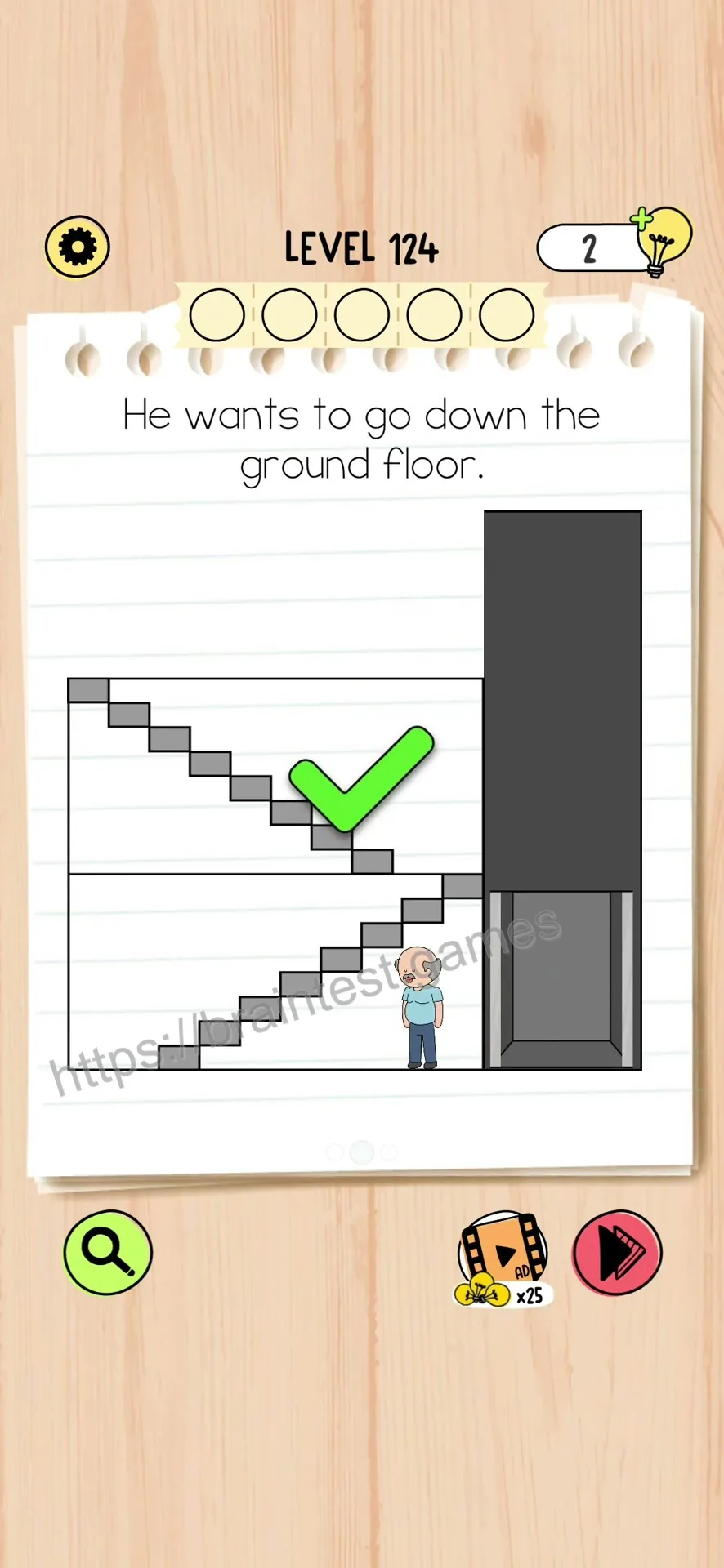 Brain Test 5 Level 124 Step 2 image 2