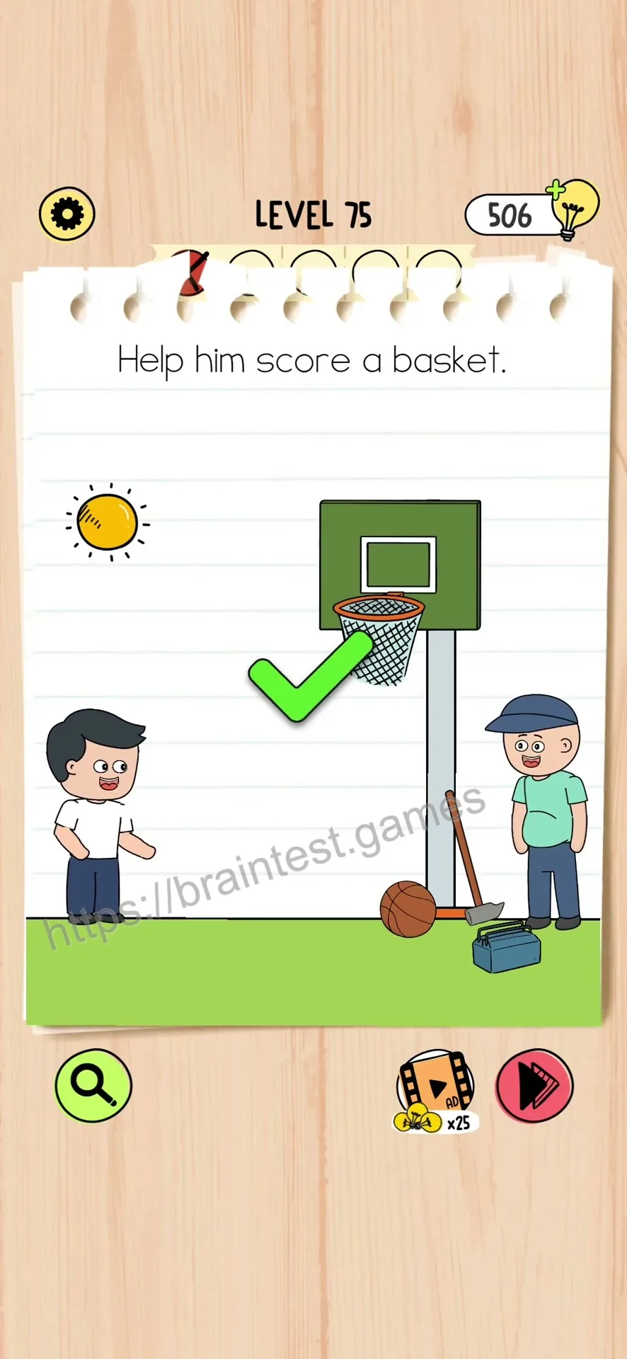 Brain Test 5 Level 75 Step 1 image 2