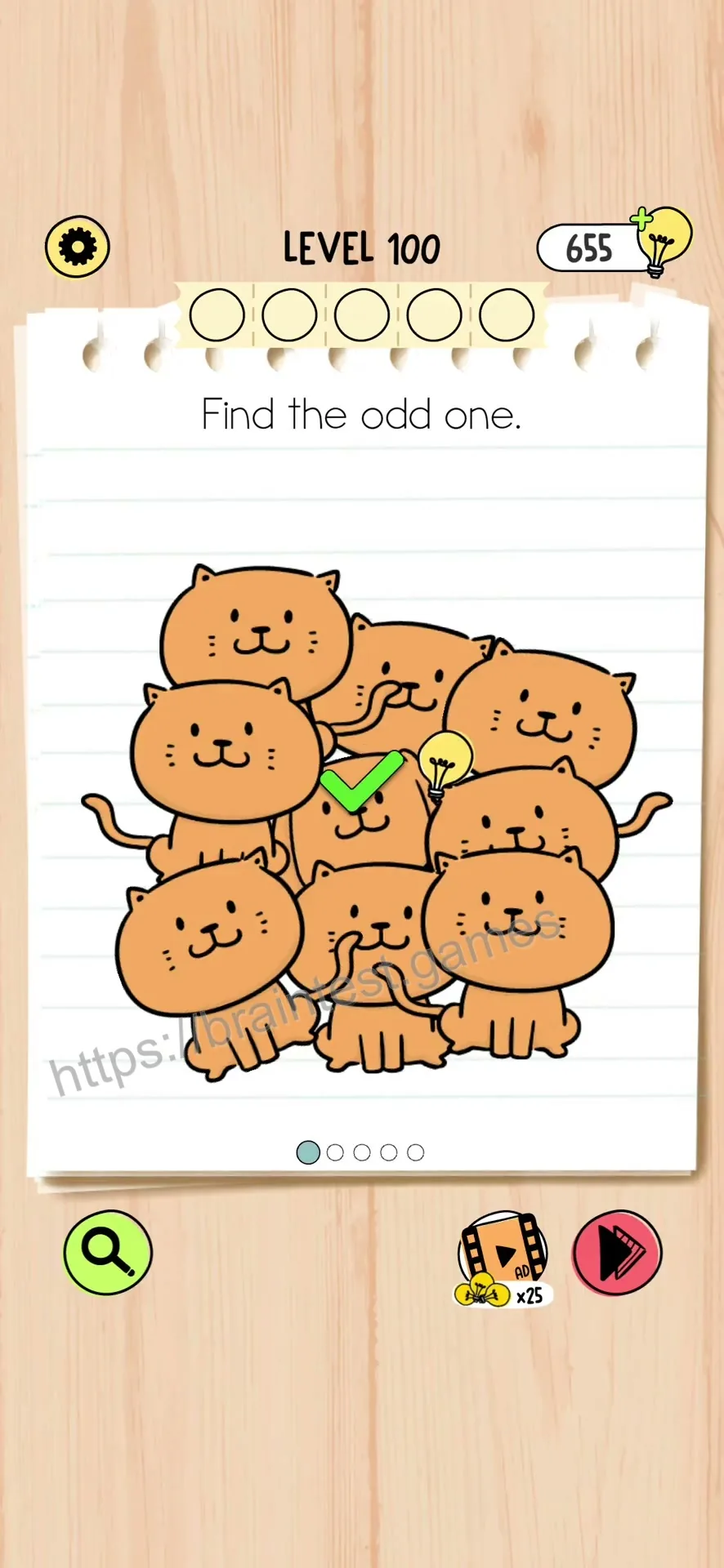 Brain Test 5 Level 100 Step 1 image 1