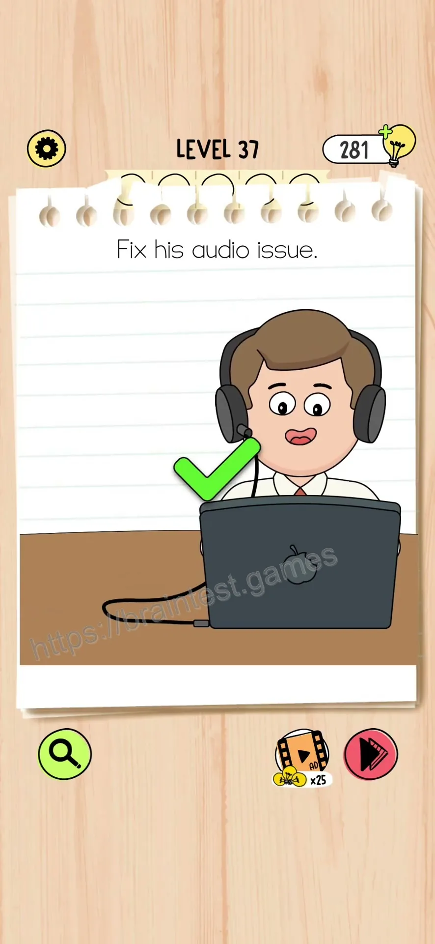 Brain Test 5 Level 37 Step 1 image 2