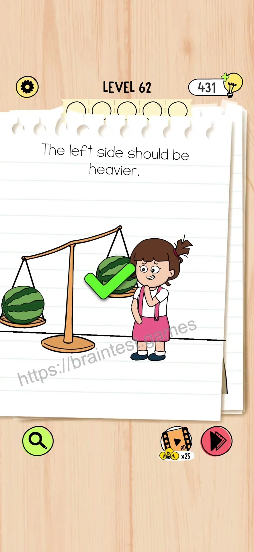 Brain Test 5 Level 62 Step 1 image 2