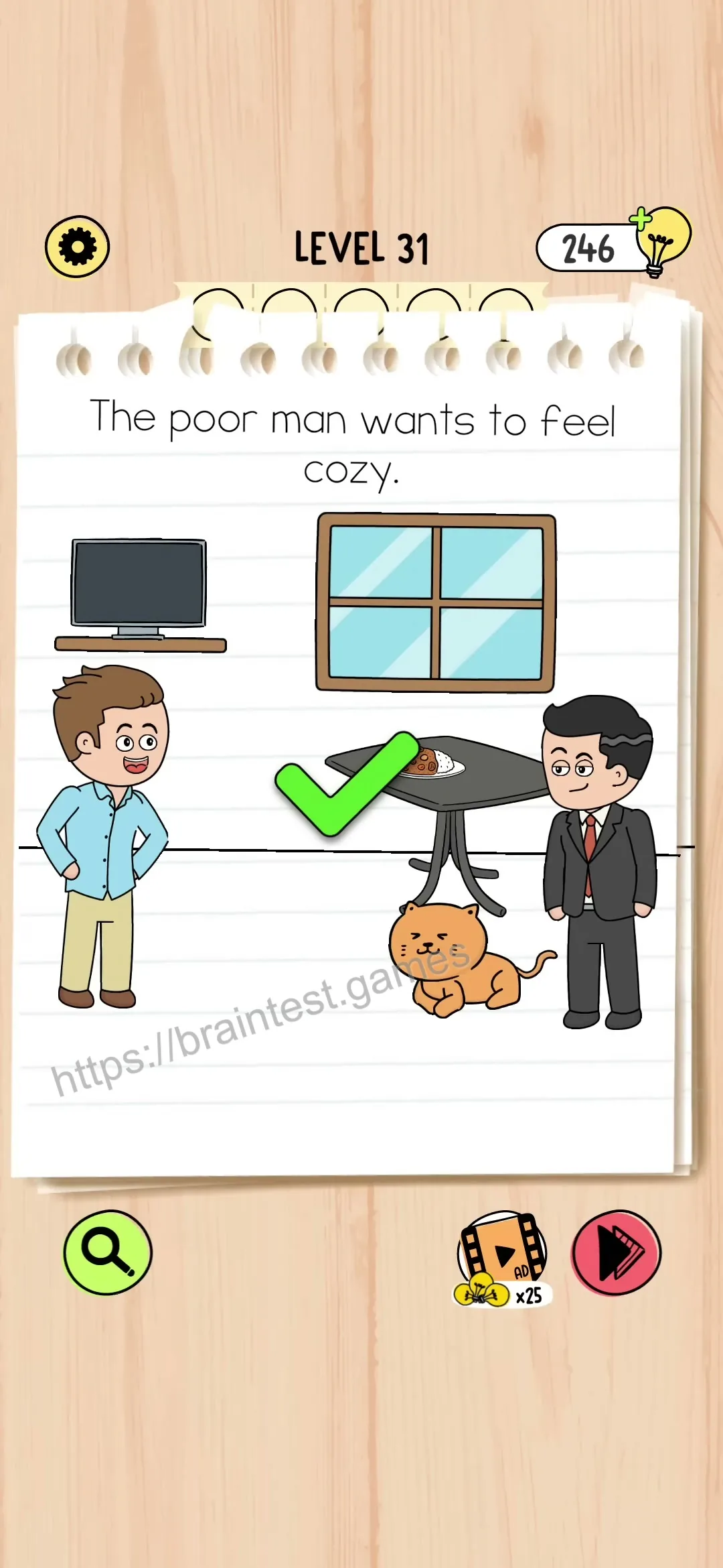 Brain Test 5 Level 31 Step 1 image 2