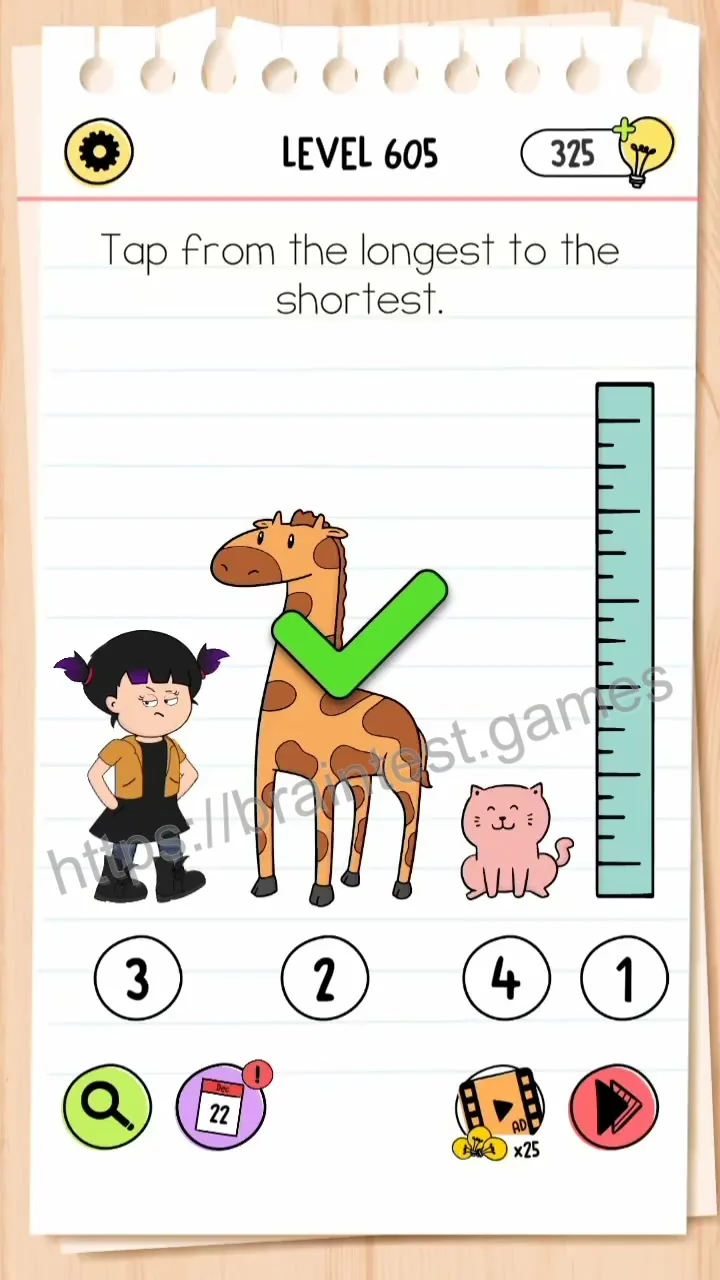 Brain Test Level 605 - Step 2