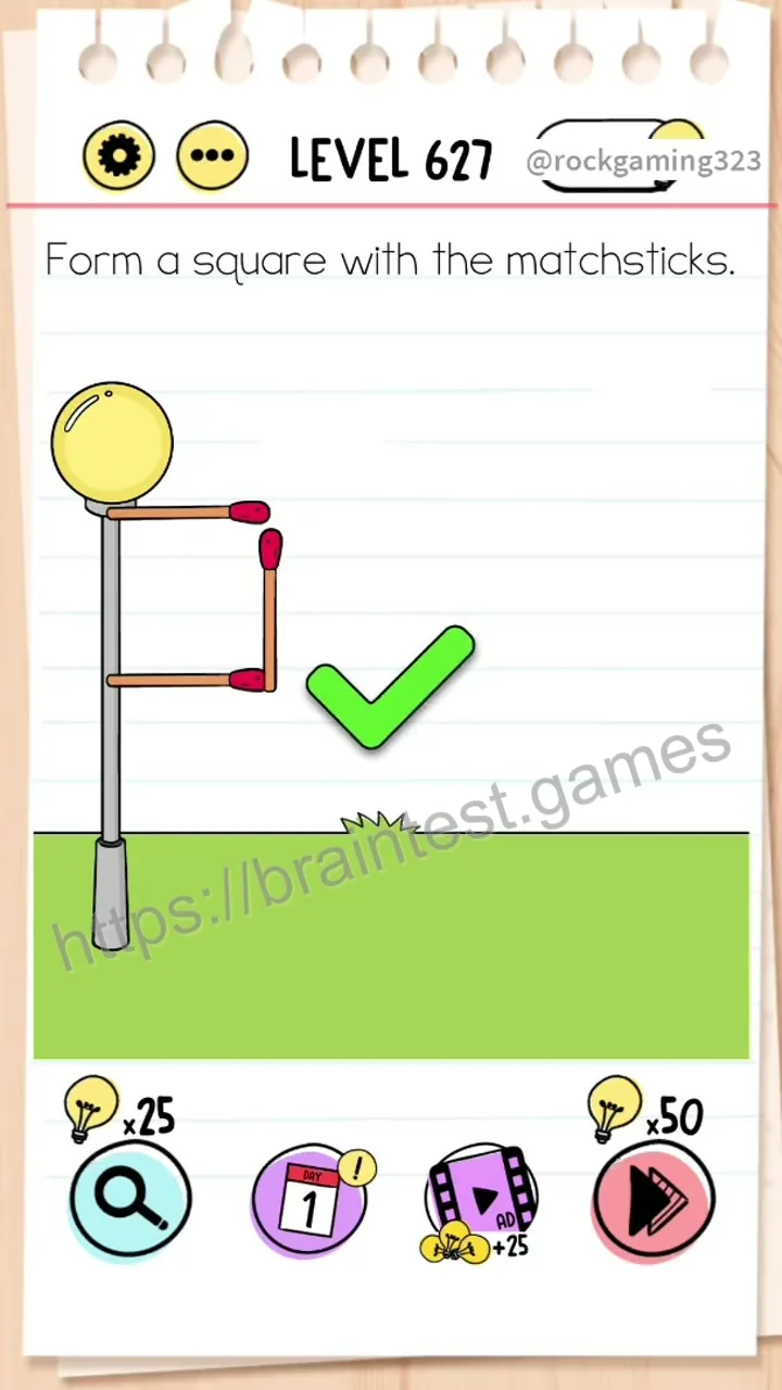 Brain Test Level 627 - Step 2