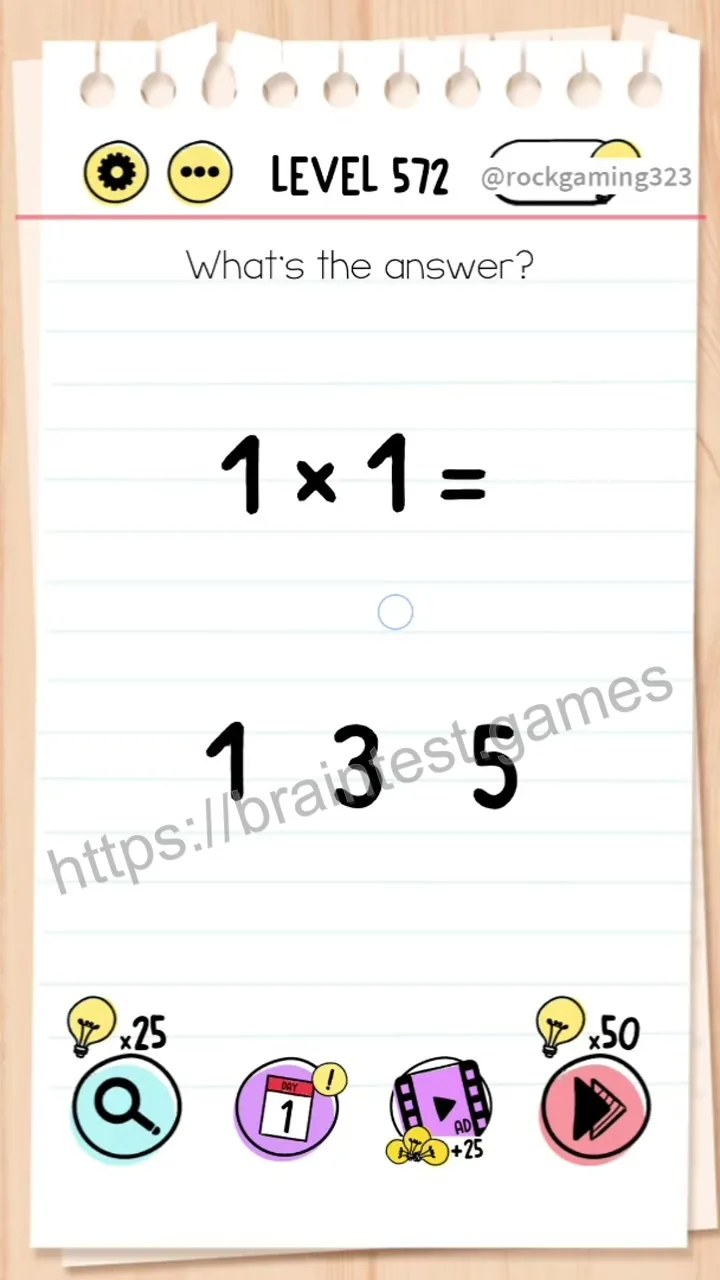 Brain Test Level 572 - Step 1