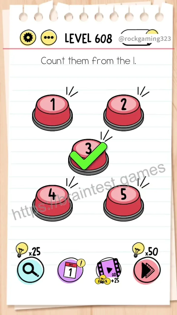 Brain Test Level 608 - Step 2