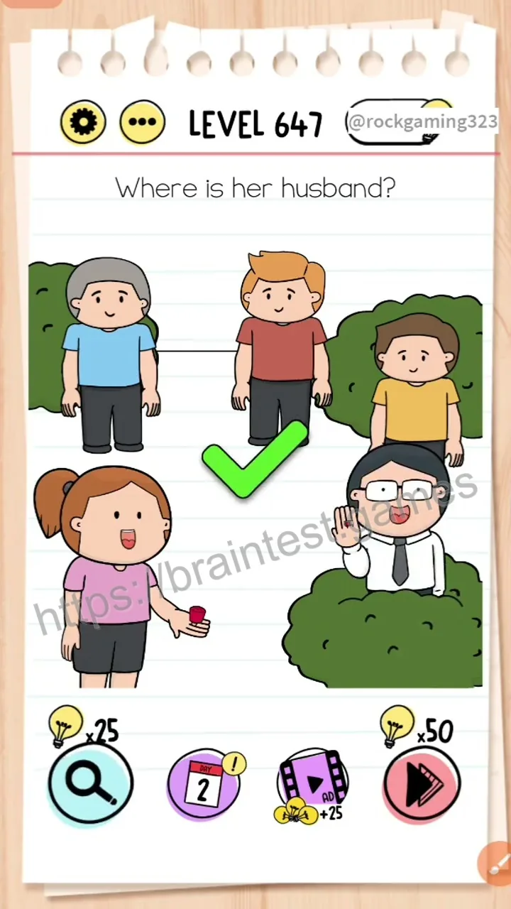 Brain Test Level 647 - Step 2